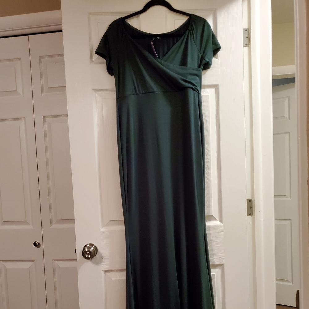 Hunter Green Maternity Dress